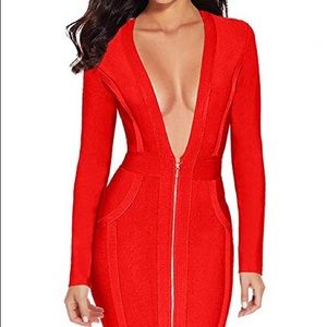BEBE Zipper Bodycon Dress NWT